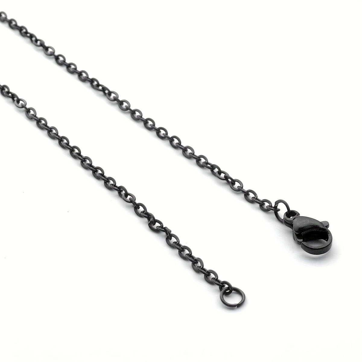 2MM Stainless Steel O Chain Cross Necklace Couple Necklace
